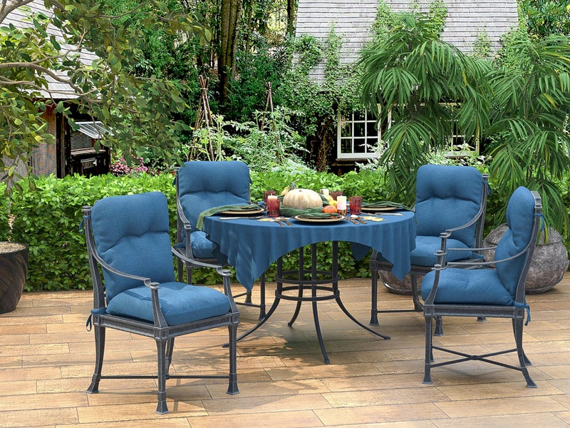 BOSSIMA Outdoor Indoor High Back Chair Tufted Cushions Comfort Replacement Patio Seating Cushions Black - Image 4